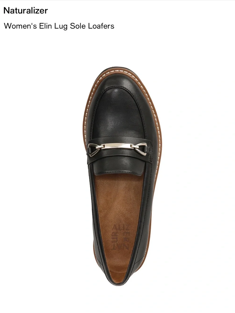Naturalizer Metallic Bronze Slip-On Lug Sole Loafers